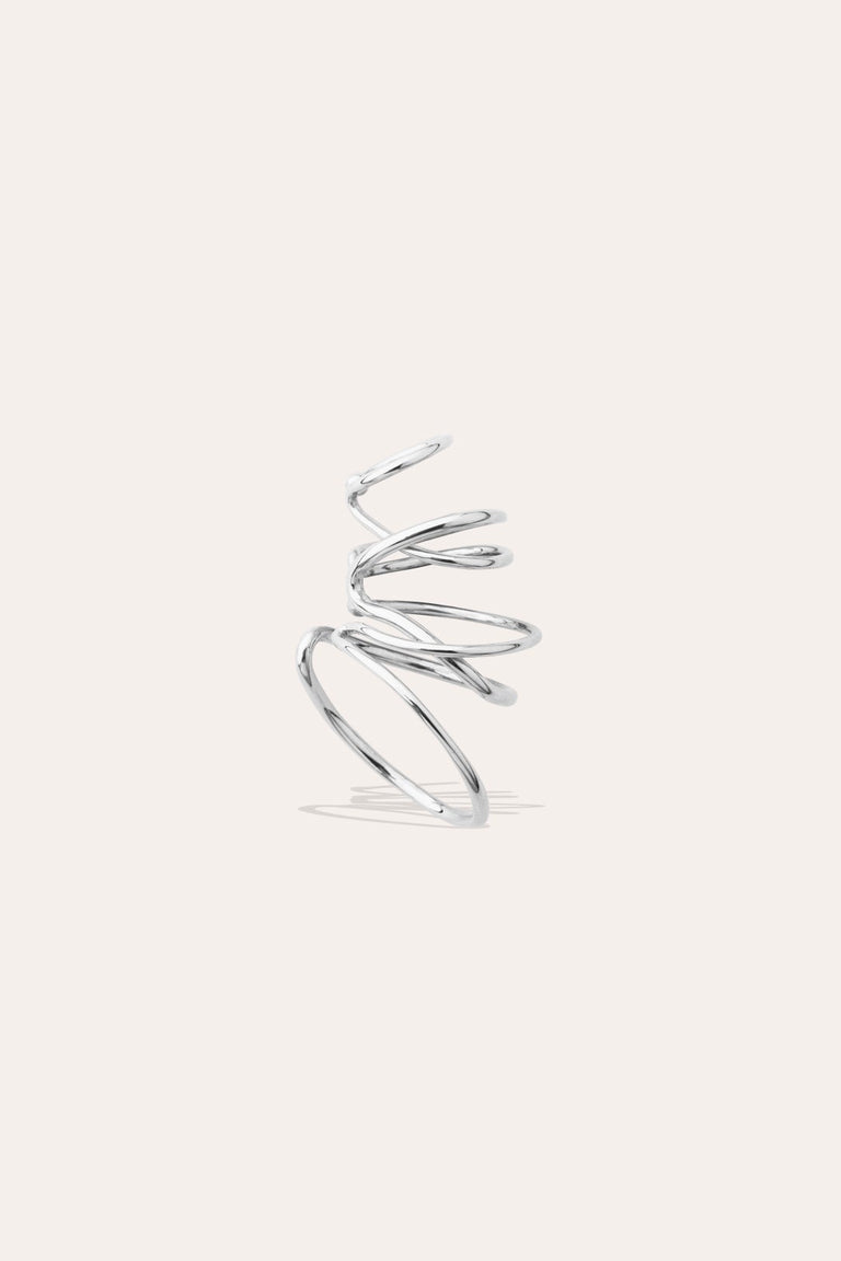 Bend in the River - Platinum Plated Ear Cuff