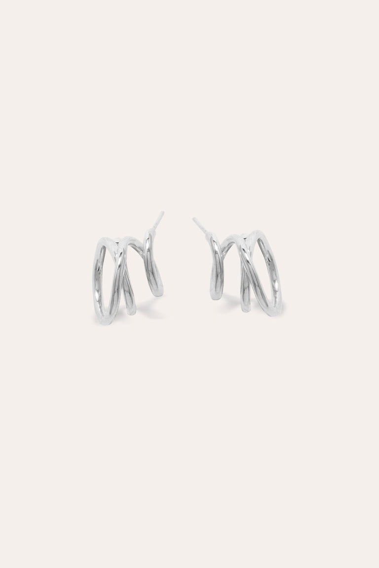 Flow - Recycled Silver Earrings