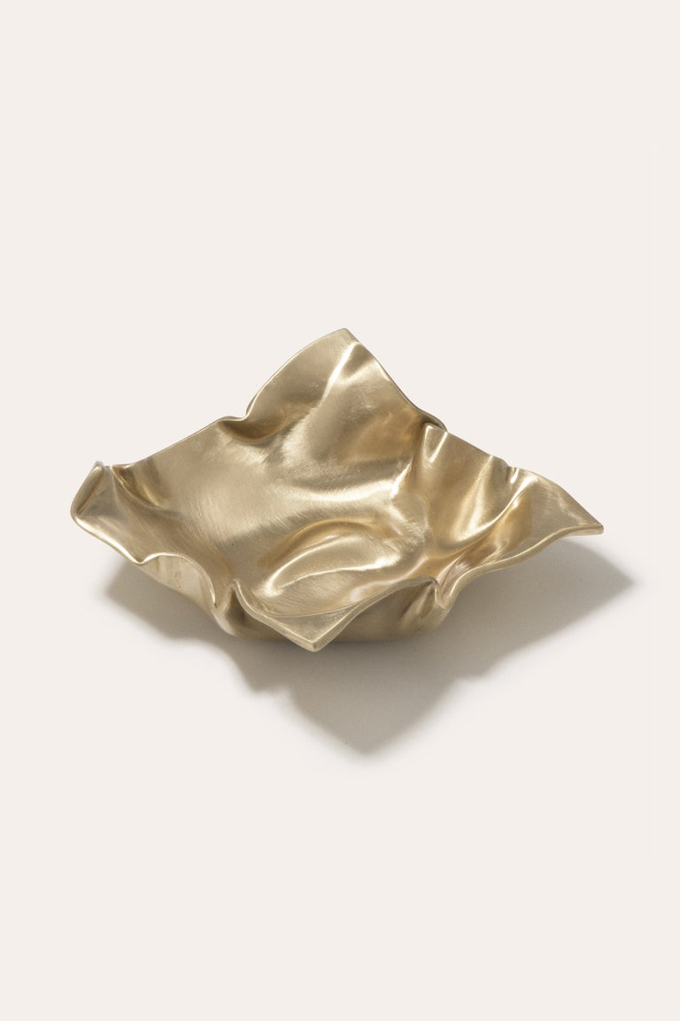 Crumpled - Dish in Brushed Brass