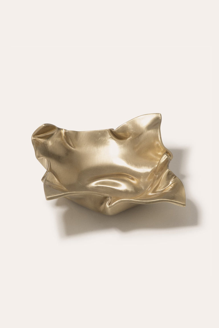 Crumpled - Dish in Brushed Brass