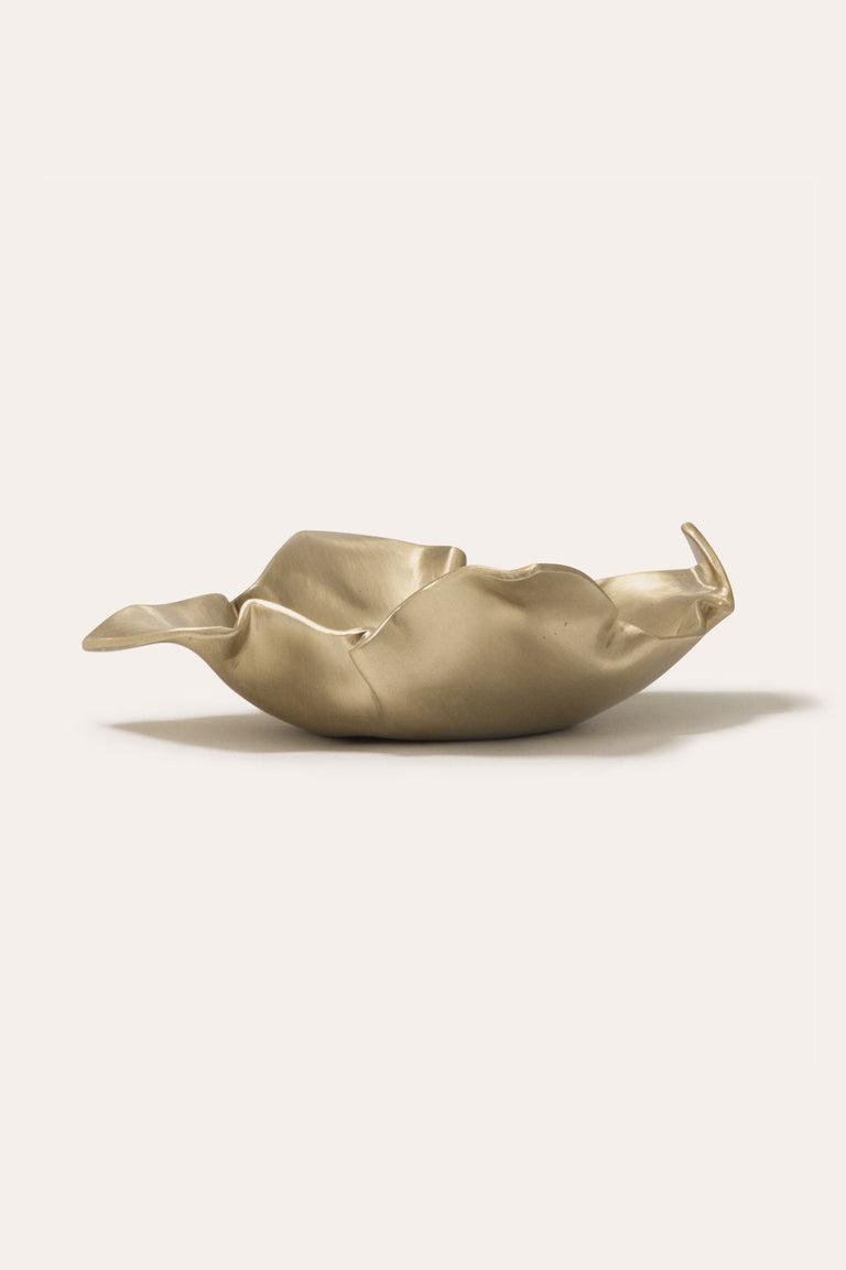 Crumpled - Dish in Brushed Brass