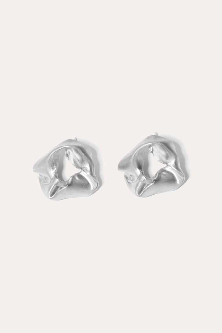 "Notsobig" Scrunch - Recycled Silver Earrings