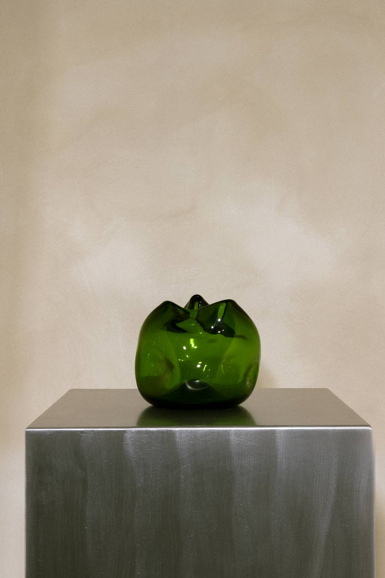 The Bubble to End all Bubbles - Recycled Glass Vase in Green