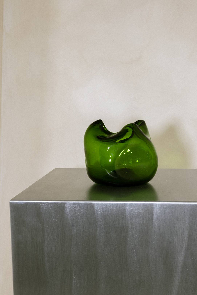 The Bubble to End all Bubbles - Recycled Glass Vase in Green
