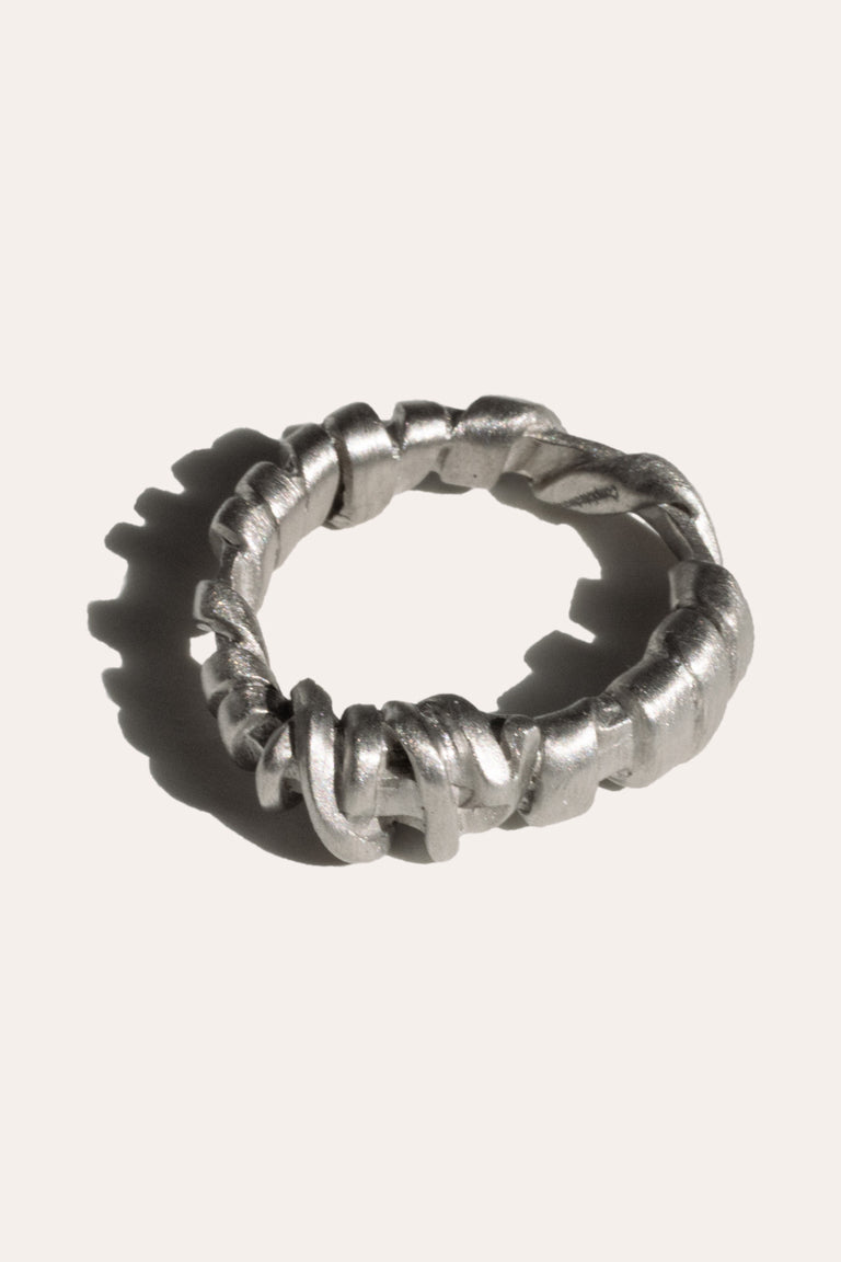 Held Together (Do Not Disentangle) - Recycled Silver Ring