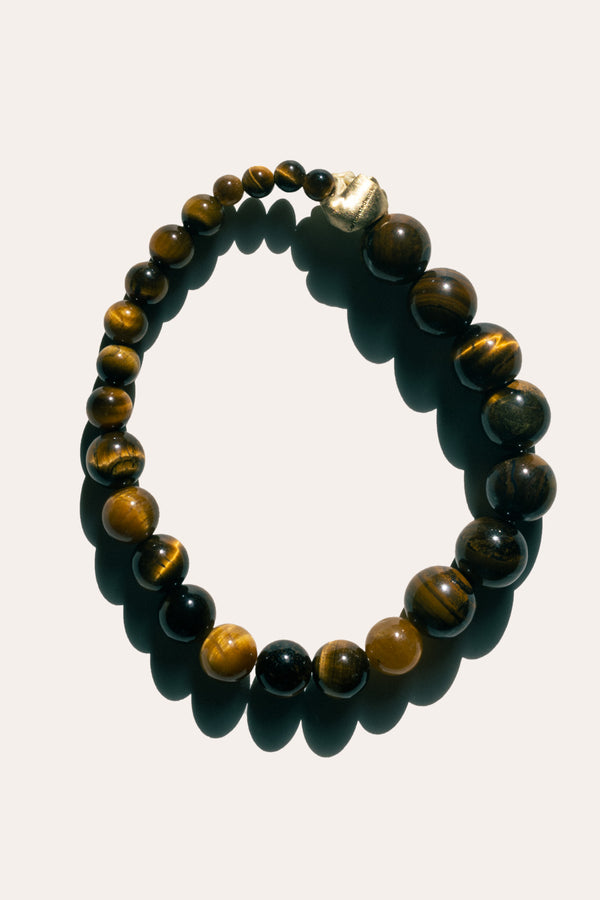 Tidelands - Tiger Eye and Recycled Gold Vermeil Bracelet