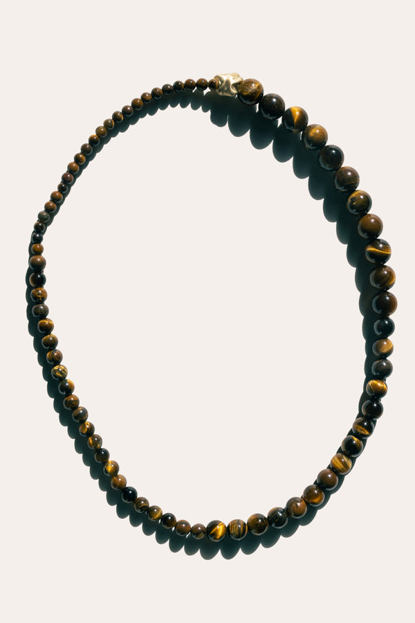 Tidelands - Tiger Eye and Recycled Gold Vermeil Necklace