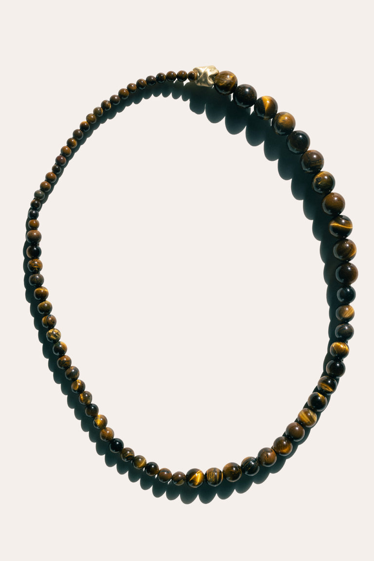 Tidelands - Tiger Eye and Gold Vermeil Necklace