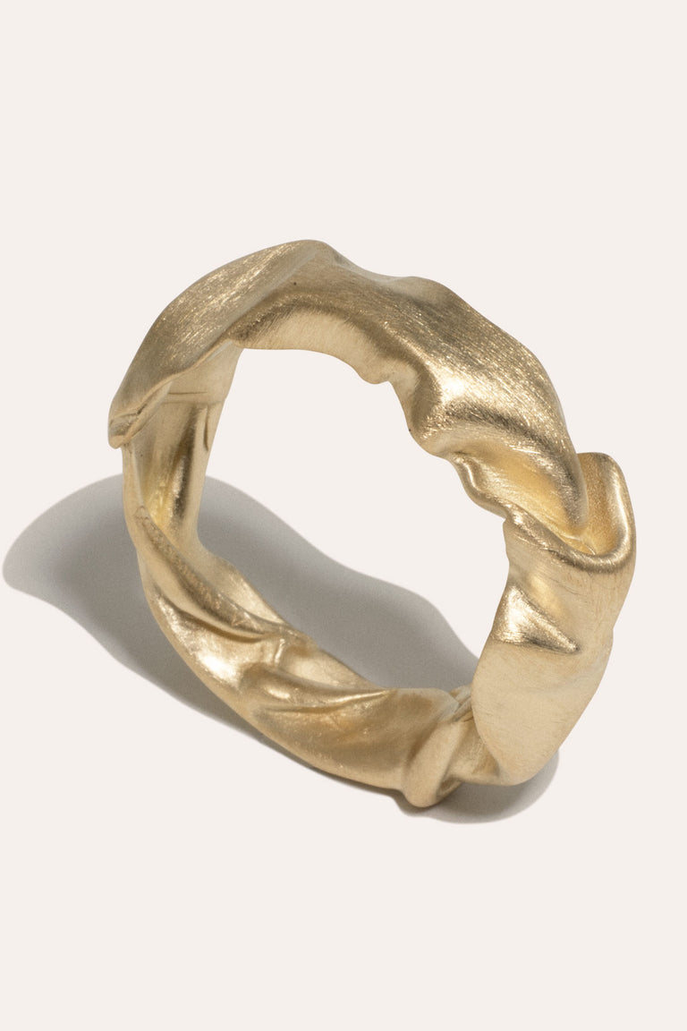 "Notsobig" Crunched - Gold Vermeil Ring