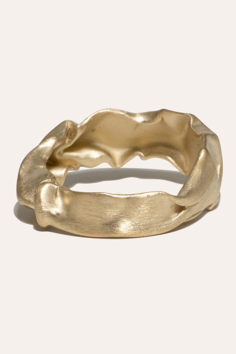 "Notsobig" Crunched - Gold Vermeil Ring