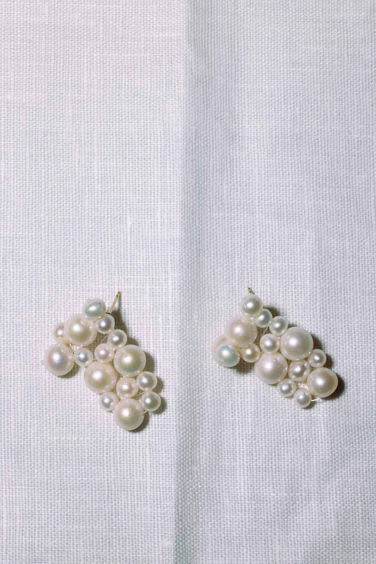 What\'s the Big Idea? - Pearl and Gold Vermeil Earrings | Completedworks