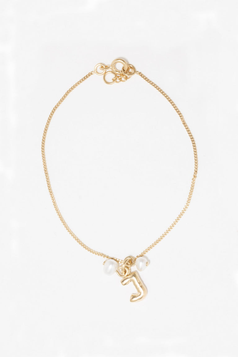 Classicworks™ J - Gold Vermeil and Pearl Bracelet