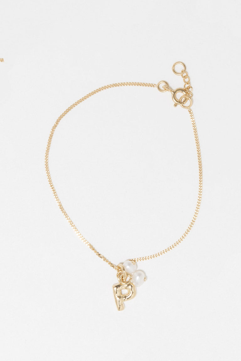 Classicworks™ P - Gold Vermeil and Pearl Bracelet