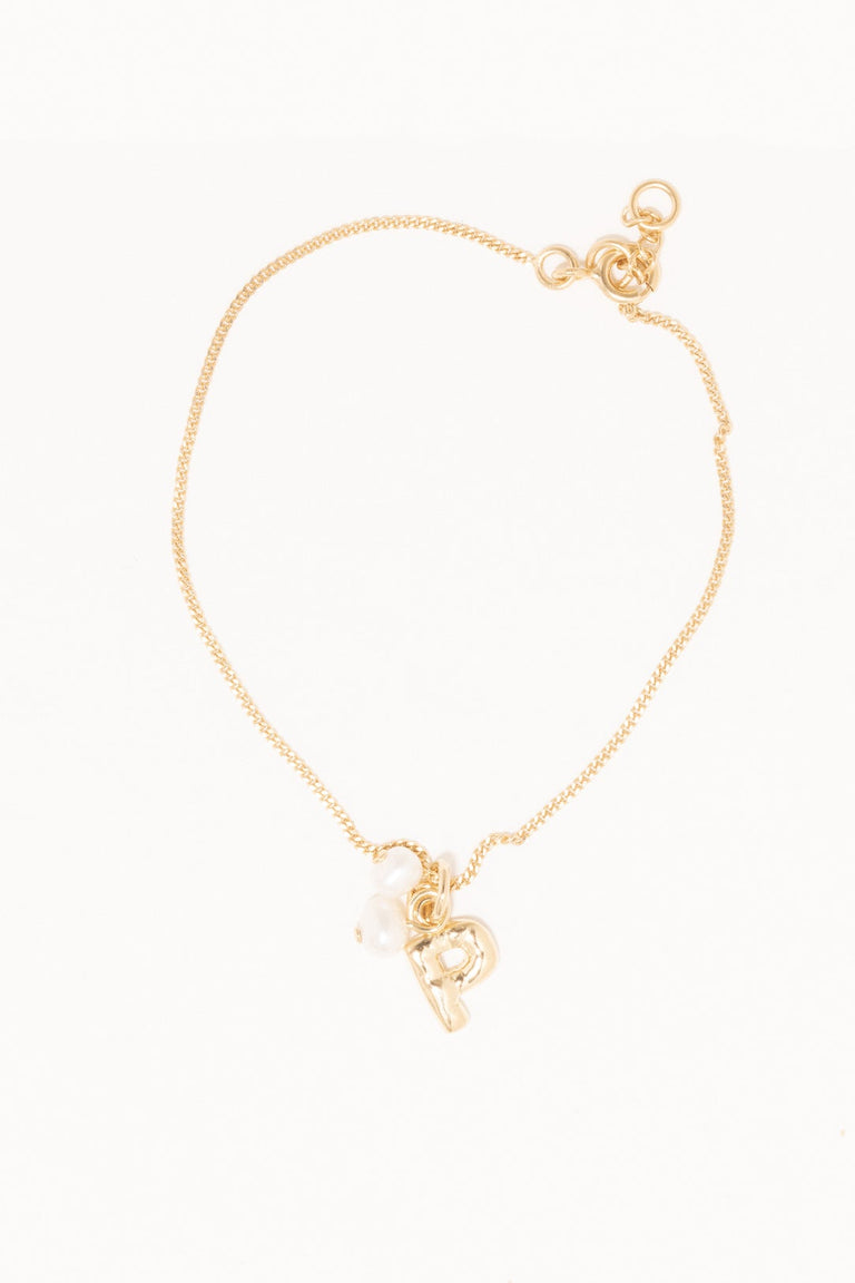Classicworks™ P - Gold Vermeil and Pearl Bracelet