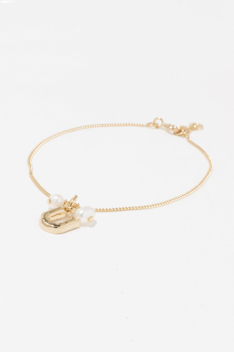 Classicworks™ U - Pearl and Recycled Gold Vermeil Bracelet