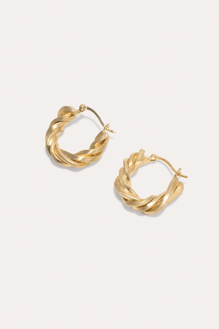 Deep State - Gold Vermeil Hoop Earrings