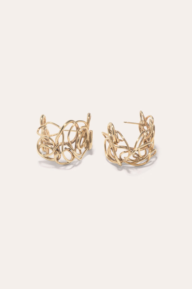 No Time for Caution - Gold Vermeil Earrings