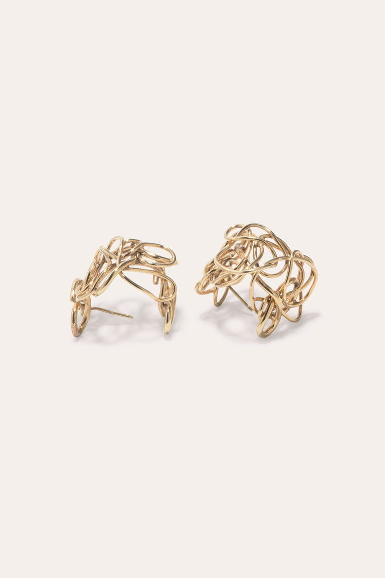 No Time for Caution - Gold Vermeil Earrings