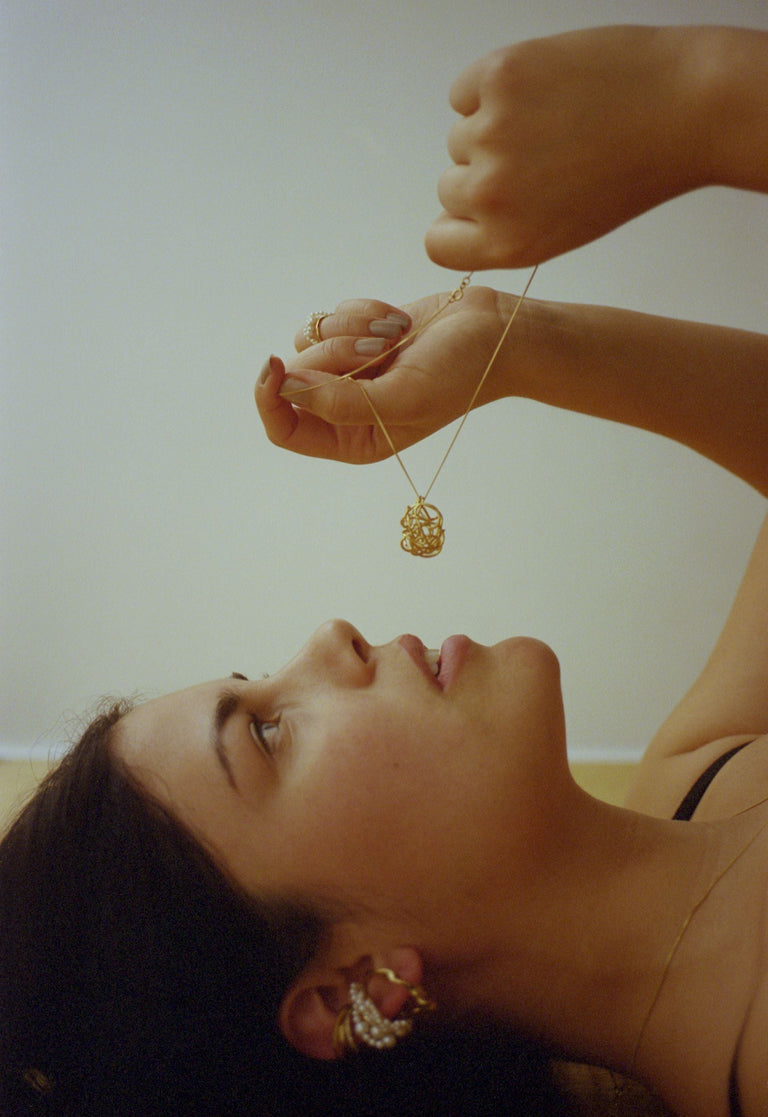 A Negotiation with the Infinite - Freshwater Pearl and Gold Vermeil Ear Cuff