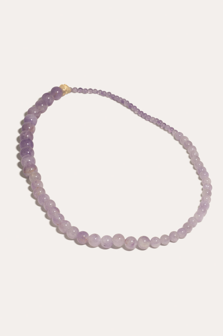 Tidelands - Lilac Jade Bead and Recycled Gold Vermeil Necklace