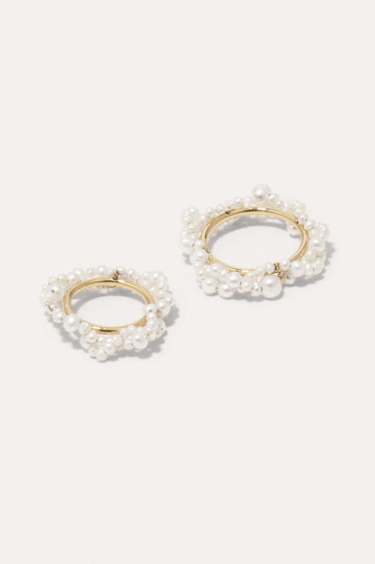 Stratus - Freshwater Pearl and Gold Vermeil Rings