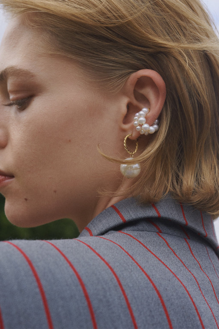 Granny Smith - Shell Pearl and Gold Vermeil Earrings | Completedworks