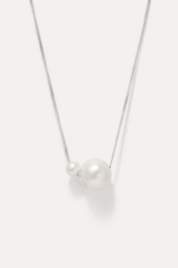 One [Blank] Can Change the World - Pearl and Recycled Silver Pendant