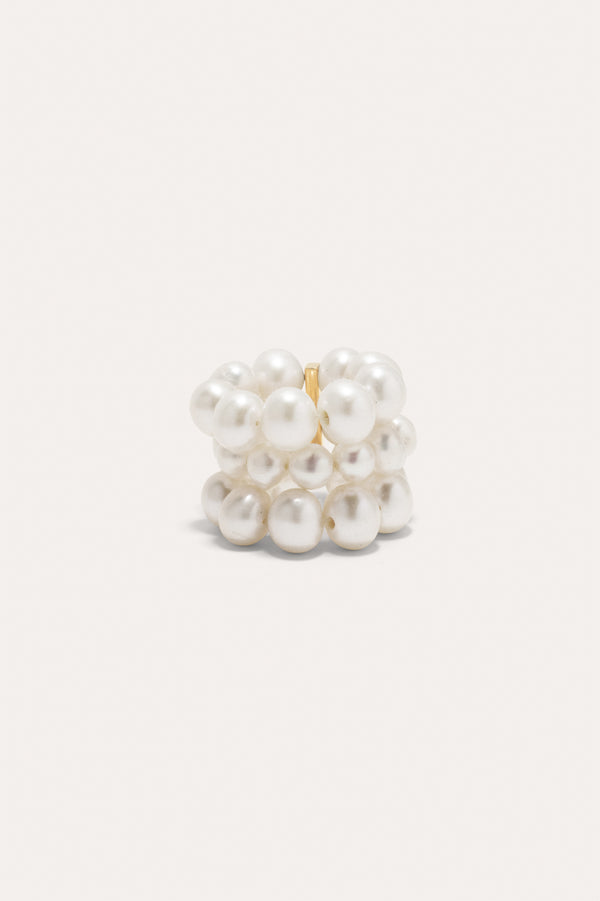 One [Blank] Can Change the World - Pearl and Recycled Gold Vermeil Rings