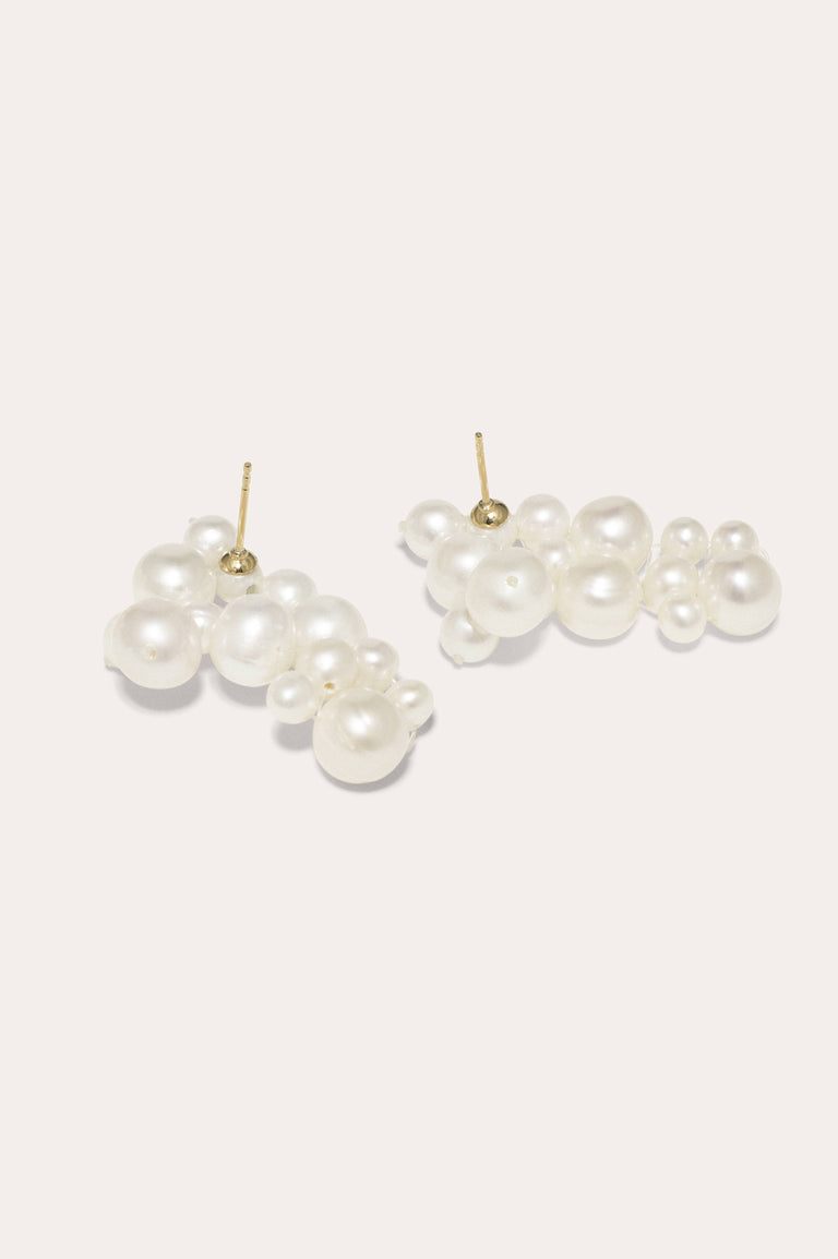 What\'s the Big Idea? - Pearl and Gold Vermeil Earrings | Completedworks