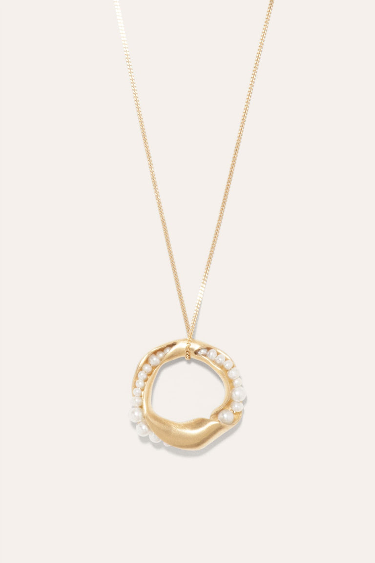 Drippity Drip - Pearl and Gold Plated Pendant