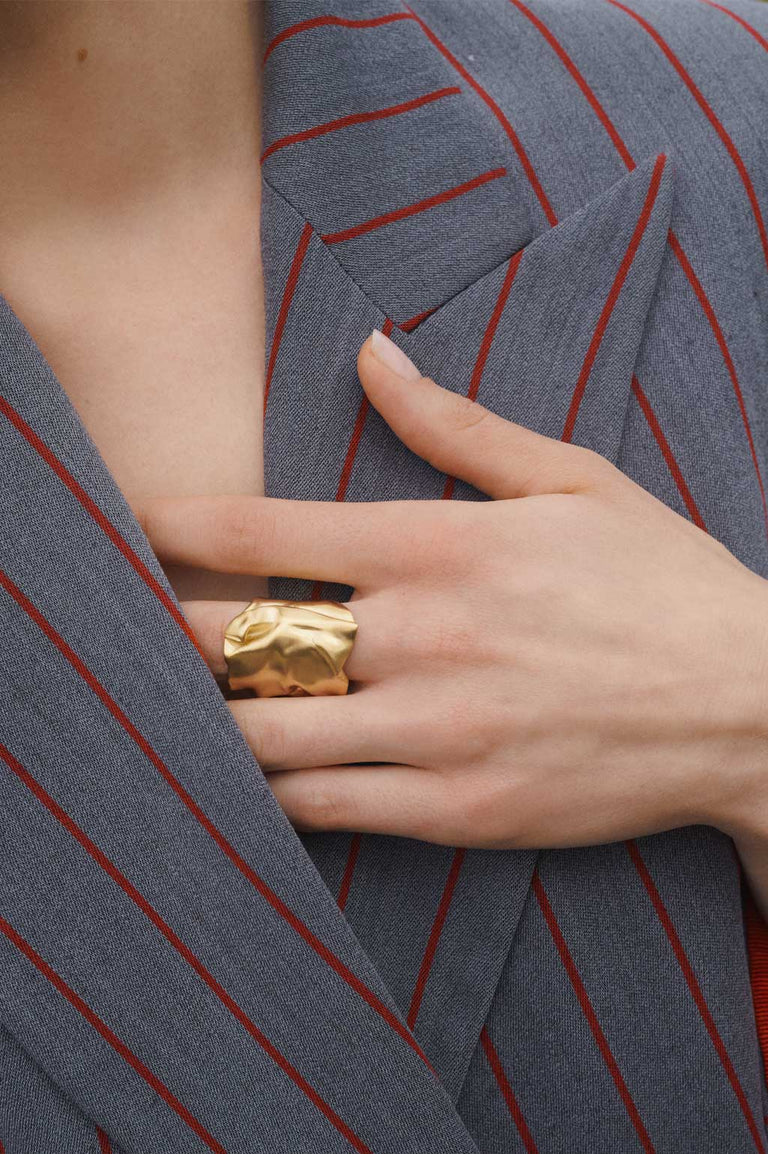 Crunched II: Crunched More - Recycled Gold Vermeil Ring