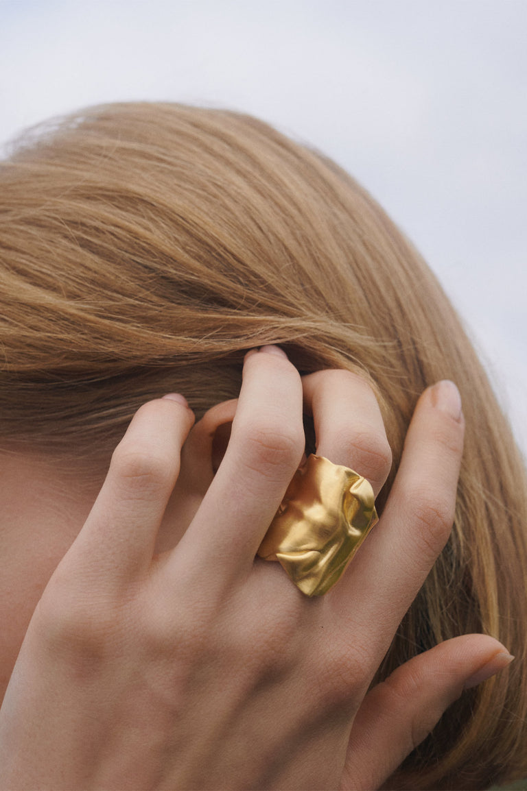 Crunched II: Crunched More - Recycled Gold Vermeil Ring