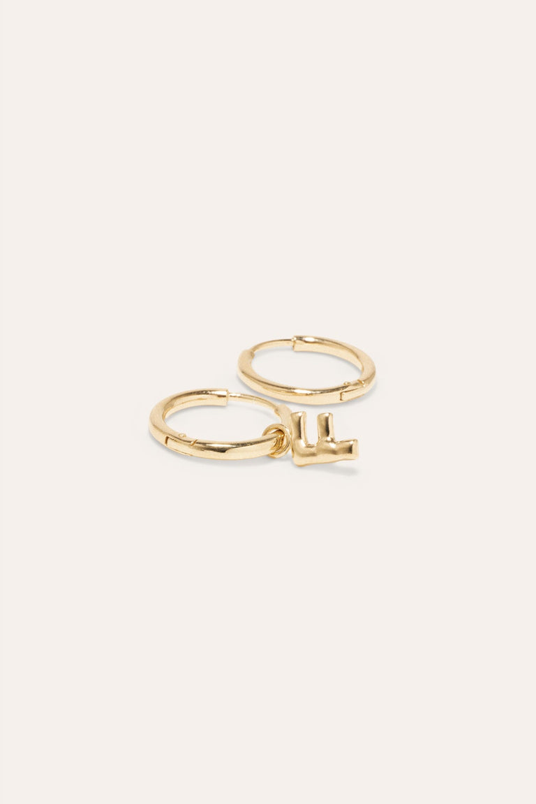 Classicworks™ F - Recycled Gold Vermeil Earrings