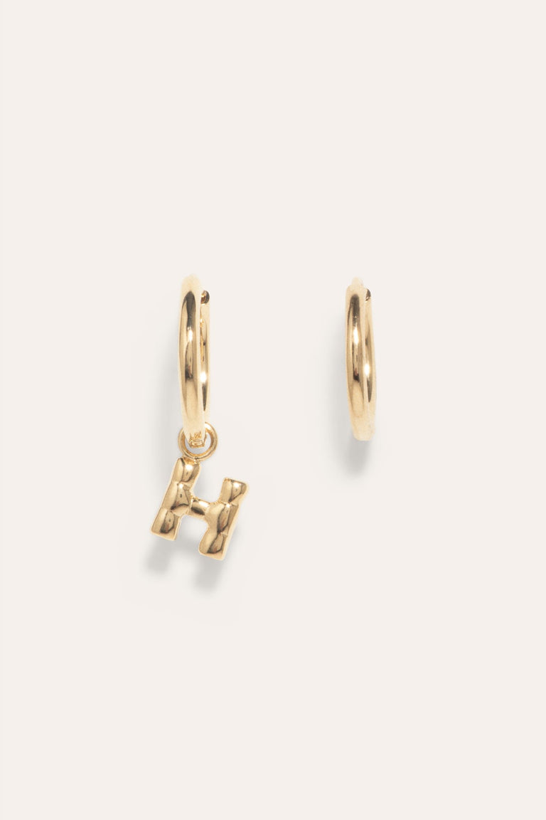 Classicworks™ H - Recycled Gold Vermeil Earrings