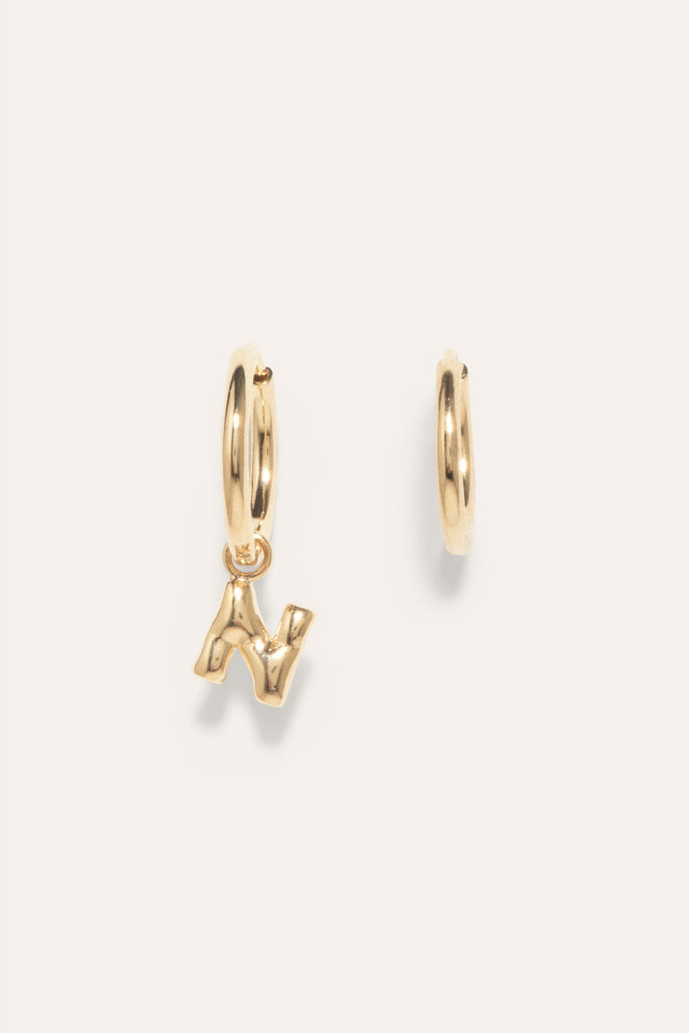 Classicworks™ N - Recycled Gold Vermeil Earrings