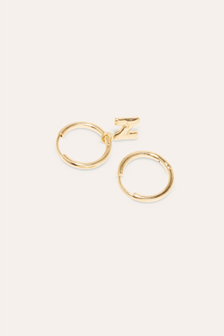 Classicworks™ N - Recycled Gold Vermeil Earrings