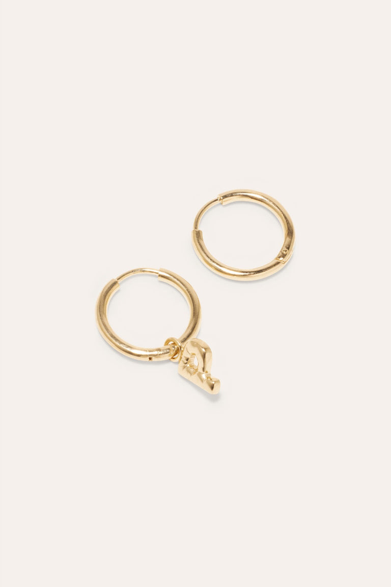 Classicworks™ P - Recycled Gold Vermeil Earrings