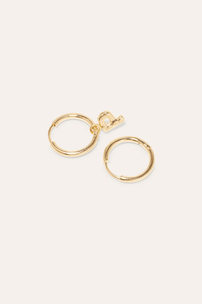 Classicworks™ P - Recycled Gold Vermeil Earrings