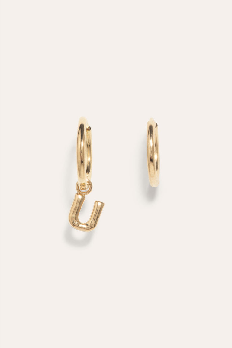 Classicworks™ U - Recycled Gold Vermeil Earrings