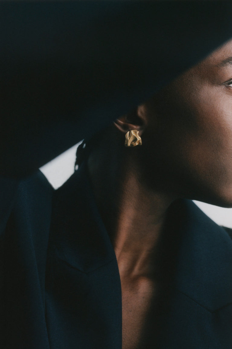 "Notsobig" Groundswell - Recycled Gold Vermeil Earrings