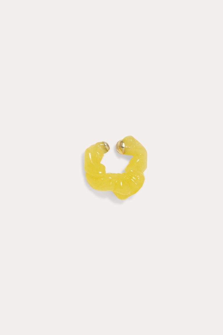 Ruffle - Yellow Bio Resin and Gold Vermeil Ear Cuff