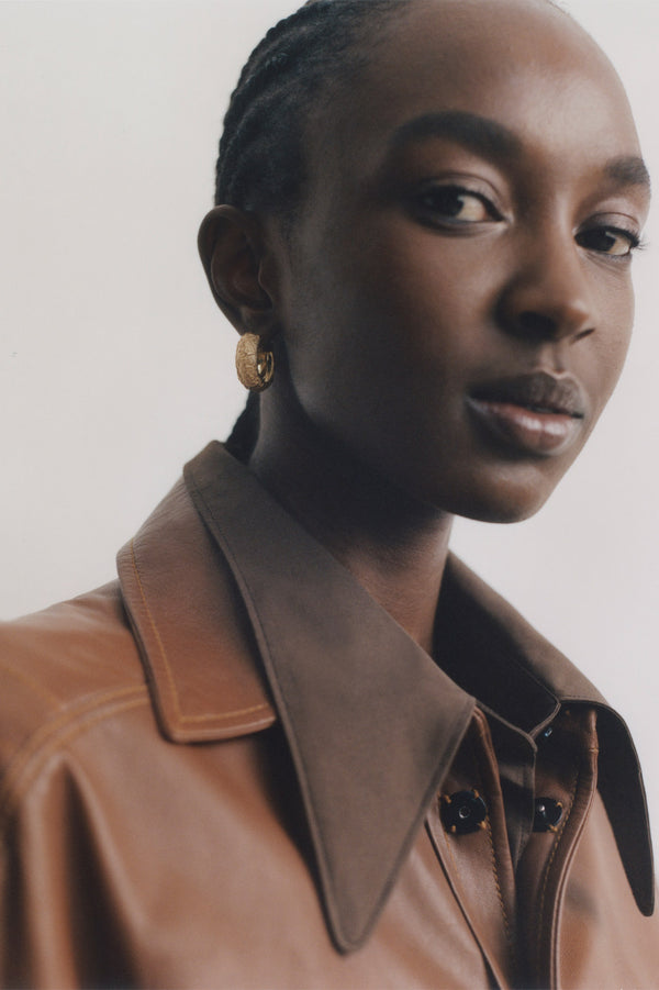 The Cave You Fear to Enter Holds The Treasure That You Seek - Recycled Gold Vermeil Earrings