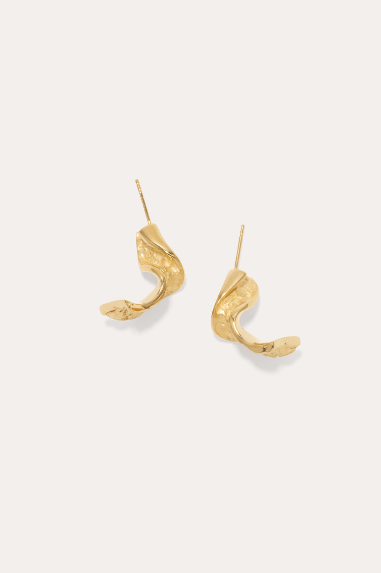 Ribbon II - Recycled Gold Vermeil Earrings