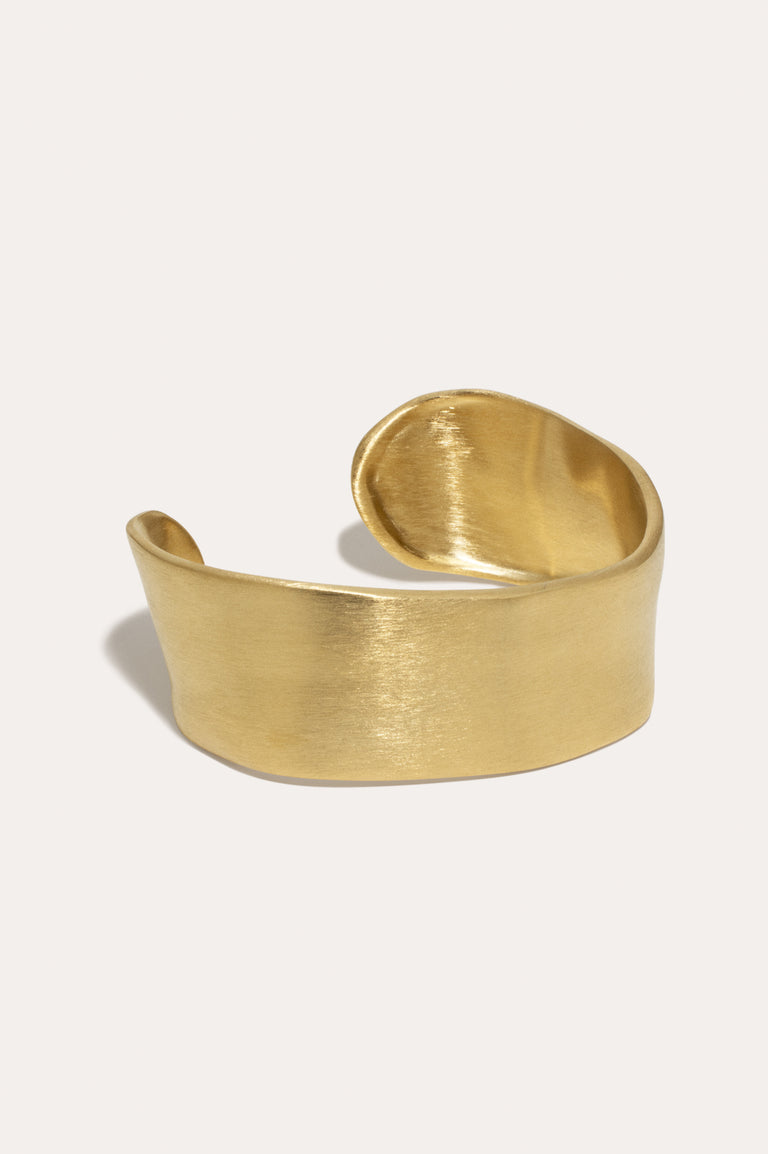 Something of Vast Importance is Being Communicated Just Out of Earshot - Gold Plated Cuff