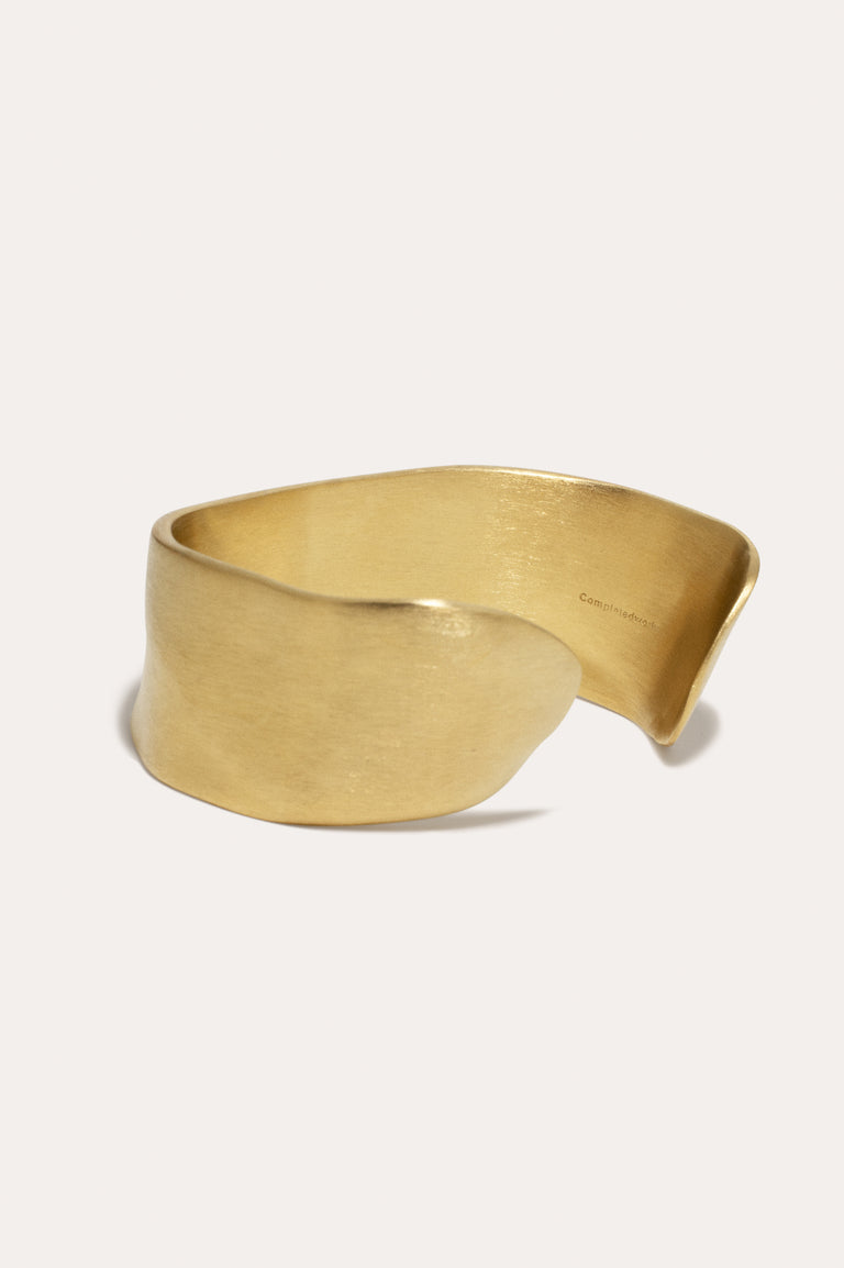 Something of Vast Importance is Being Communicated Just Out of Earshot - Gold Plated Cuff