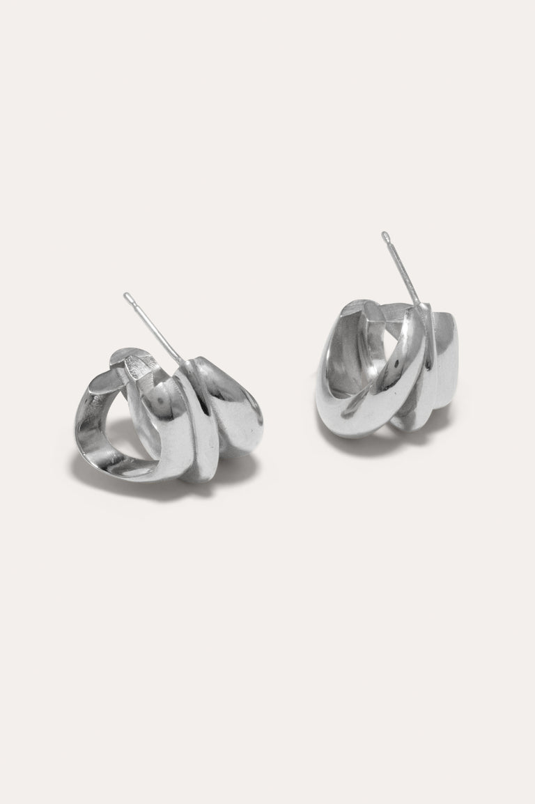 Dollop - Recycled Silver Earrings