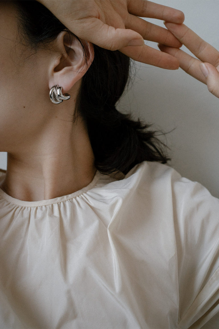 Dollop - Recycled Silver Earrings