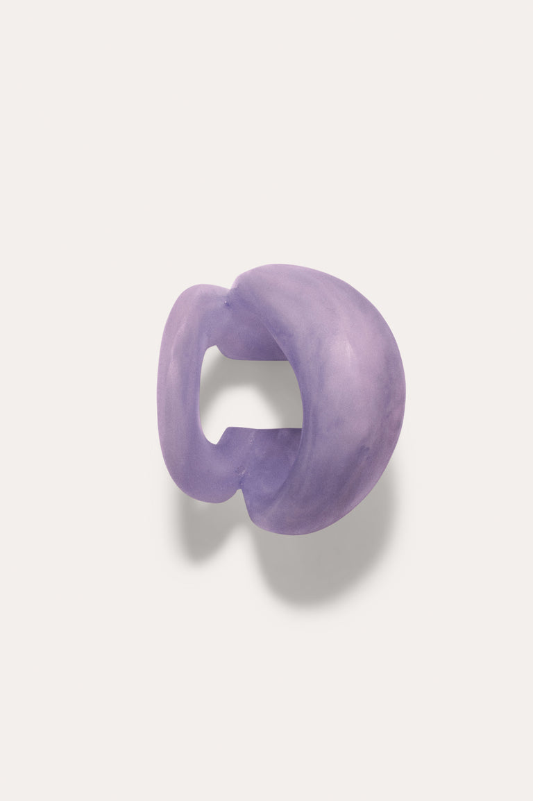 R2147 - Lilac Bio Resin and Gold Vermeil Ear Cuff
