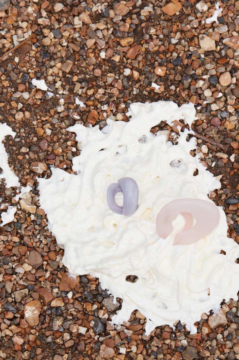 R2147 - Lilac Bio Resin and Gold Vermeil Ear Cuff