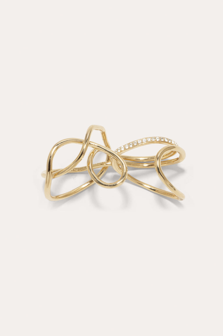 The Freedom to Imagine - White Topaz and Gold Vermeil Ring